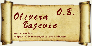 Olivera Bajević vizit kartica